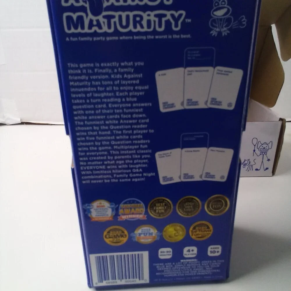 Kids Against Maturity Family Party Game New Open Box